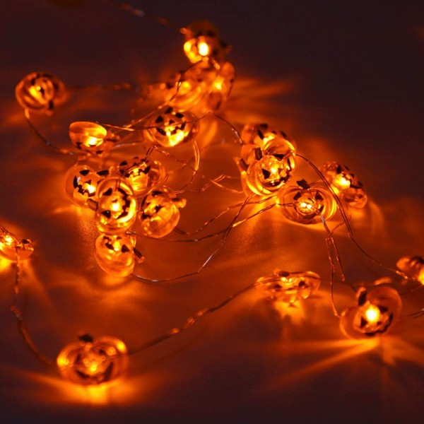 String Lights-9.85ft with 40pcs Pumpkin Light for Indoor/Outdoor ...