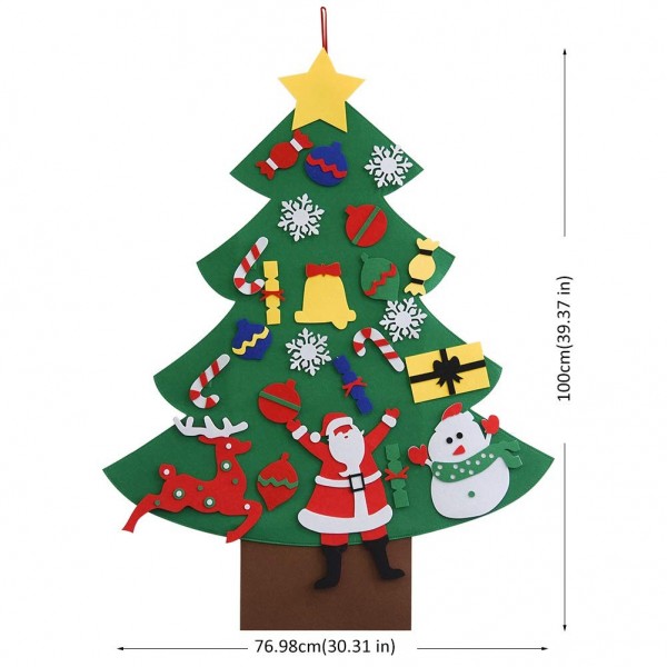 Christmas Tree - DIY Kids 3D Felt Christmas Tree - Green Childrens Felt ...