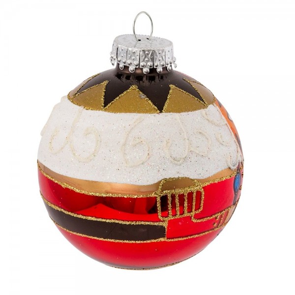 Nutcracker Design Glass Ball Ornament - 80mm - CN114XOK7MR