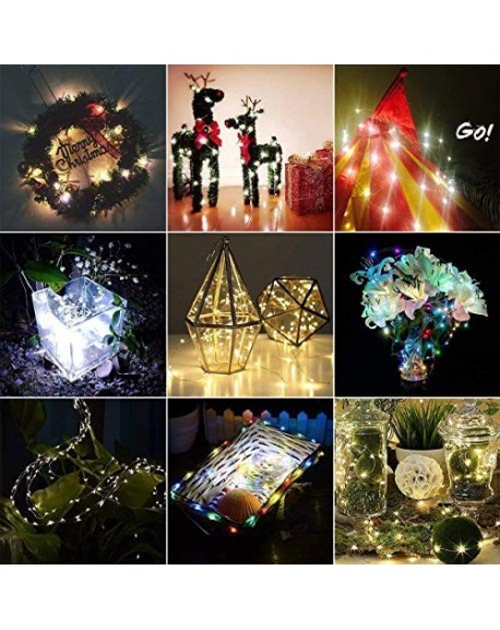 200 LED Bendable Copper Wire Lights - 8 Modes 66ft Fairy Starry Lights ...