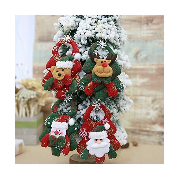 Christmas Tree Ornaments Decorations - 12Pcs 3D elk - Santa Claus ...