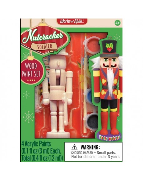 Works Of Ahhh Nutcracker Soldier Ornament Paint Kit CO186AO3QSK   Works Of Ahhh Nutcracker Soldier Ornament Paint Kit Co186ao3qsk 