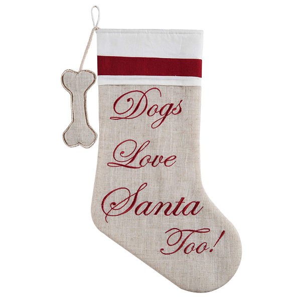 8 5x20 stocking Dogs Love Santa