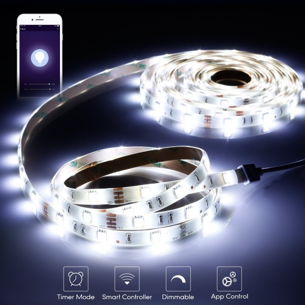 16.4ft Led Strip Light Work with Alexa - Wifi Wireless Smart Phone App ...