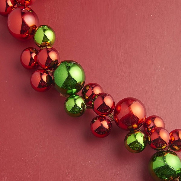 4’ Red and Green Christmas Garland for Christmas Trees or Staircase