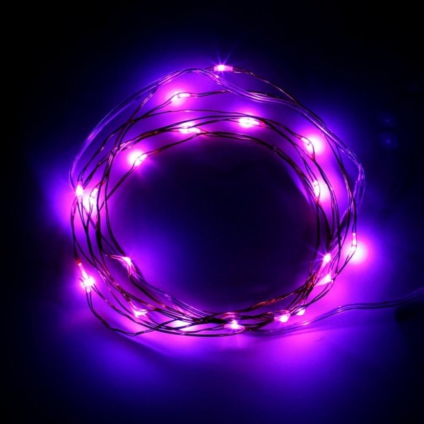 7ft/2M 20 LED AA Battery Operated Powered Copper Wire LED Fairy Strings ...