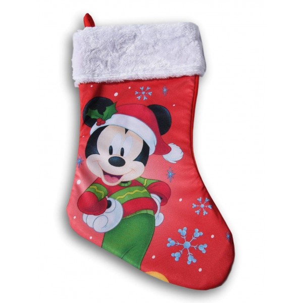 Mickey Mouse Red Holiday Christmas Stocking - 16 Inch x 9 Inch ...