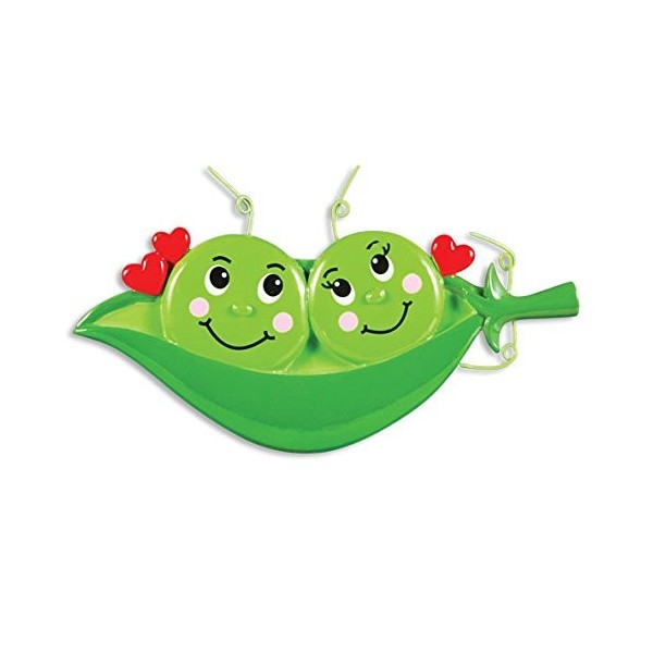 Peas Personalized Christmas Tree Ornament