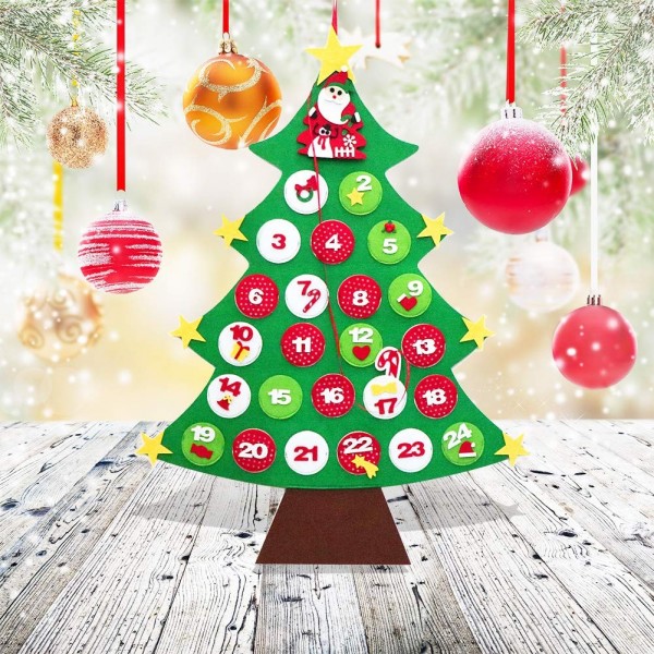 Felt Christmas Tree - DIY Christmas Tree Advent Calendars with A Free ...