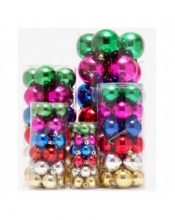 Saymequeen 24pcs 4/6/8cm Multicolor Christmas Ball Ornaments Tree Balls ...