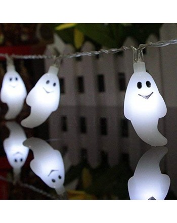 Halloween Ghost Lights String - Battery Operated Cool White Spooky ...