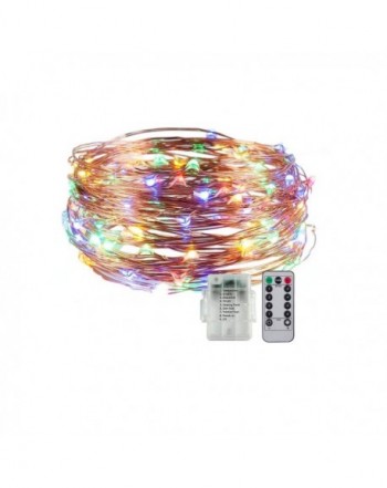 LED Fairy String Lights Battery Operated Waterproof 33 ft Copper Wire ...