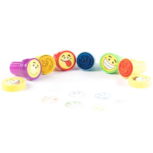 Emoji Smiley Face Stamps 24 Pieces Birthday Supplies Bag Accessories ...