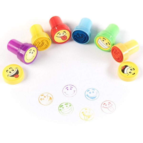 Emoji Smiley Face Stamps 24 Pieces Birthday Supplies Bag Accessories ...