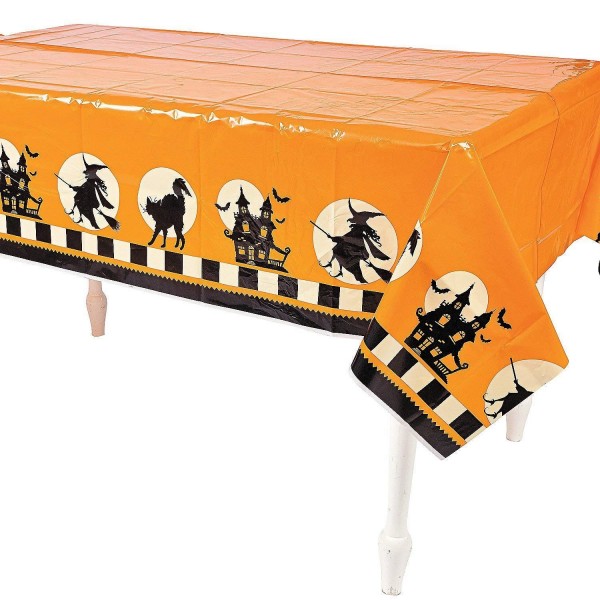 Plastic Halloween Table Cover
 Plastic Halloween Party Table Cover 54" x 108" CW116PAVBRL