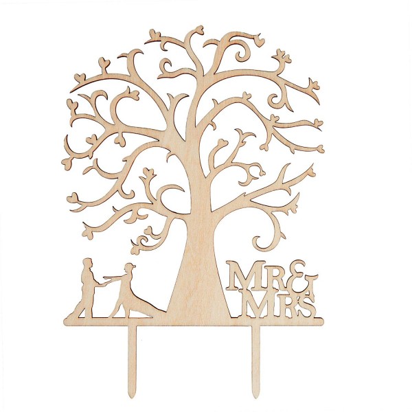 Gift Box Pack Mr and Mrs Dancing Bride and Groom Tree Silhouette Rustic ...