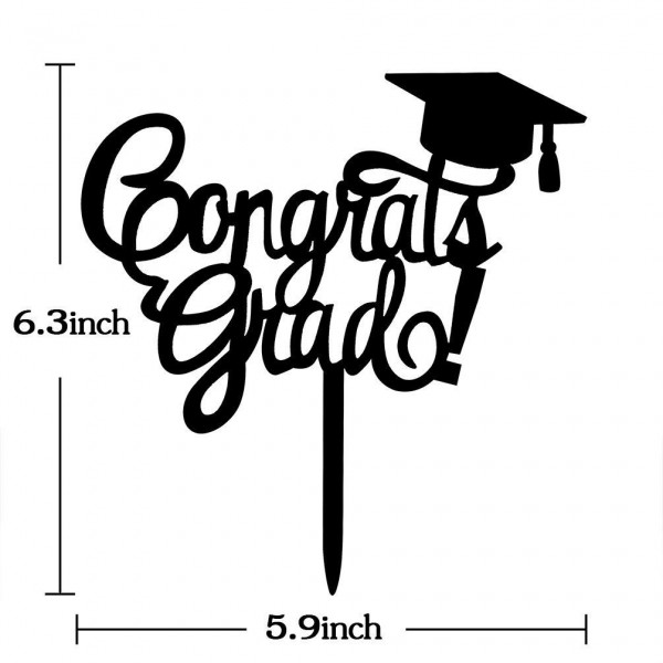 Congrats Grad Cake Topper - Class of 2018 Graduate Party Decorations ...