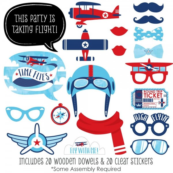 Taking Flight - Airplane - Vintage Plane Baby Shower or Birthday Party ...