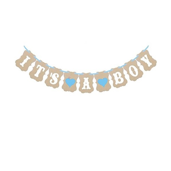 Vintage Baby Shower Bunting Banner Kraft Paper Garland Rustic ...