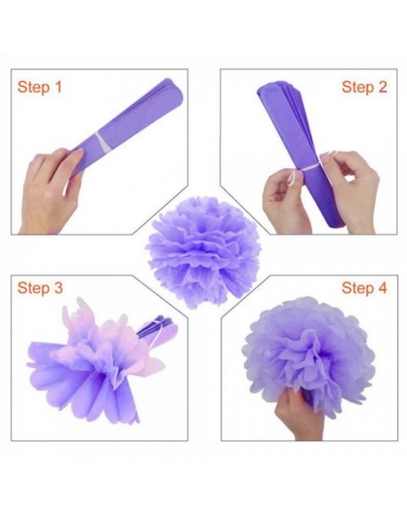 Premium Tissue Paper Tassel - Paper Pom Poms Lanterns Set Party Banner ...