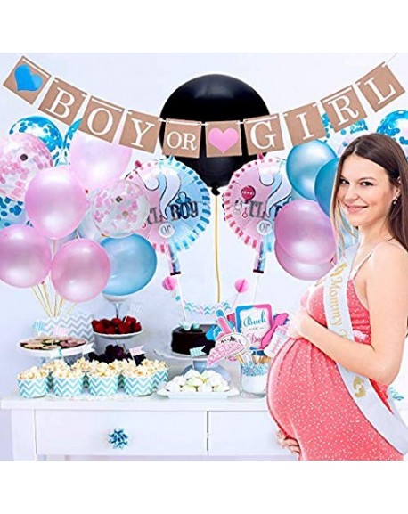 Gender Reveal Party Decoration and Baby Shower Party Supplies - Boy or ...